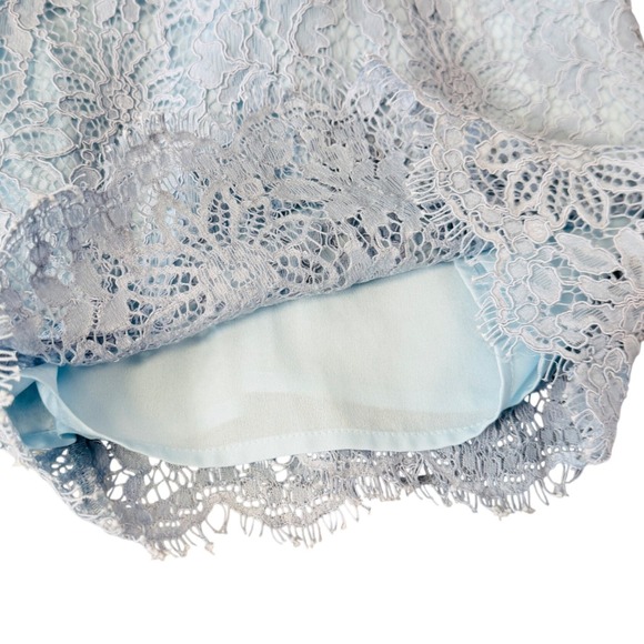 NBD x Naven Lilia Lace Mini Dress NWT Womens XS Ice Blue Feminine Cut Out Corset - Picture 6 of 14